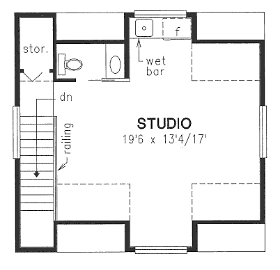 Second Floor Plan for House Plan #136534