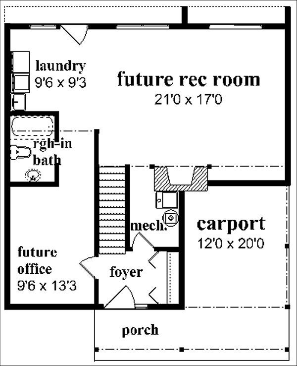 Floorplan lower for House Plan #518100