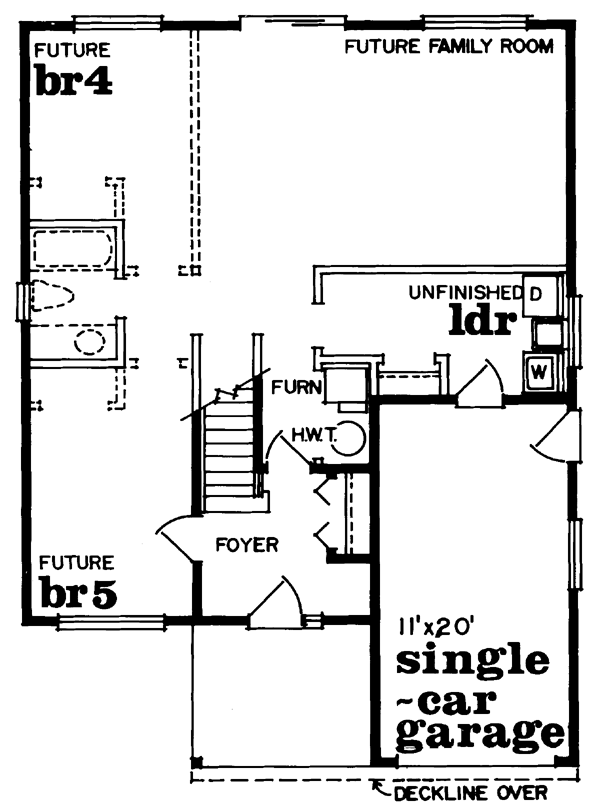 Floorplan lower for House Plan #5107400