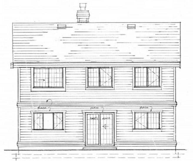 Rear Elevation for House Plan #5107400