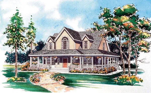 Full Rendering for House Plan #529163