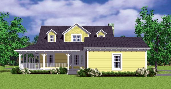 Rear Elevation for House Plan #527532