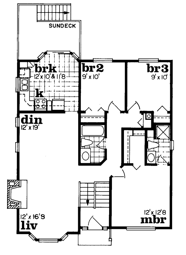 Main Floor Plan for House Plan #510840