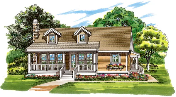 Full Rendering for House Plan #510792