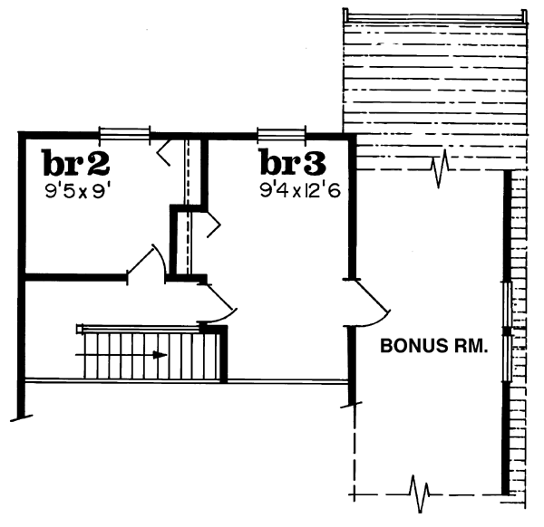 Second Floor Plan for House Plan #510772