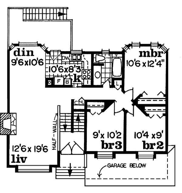 Main Floor Plan for House Plan #510460
