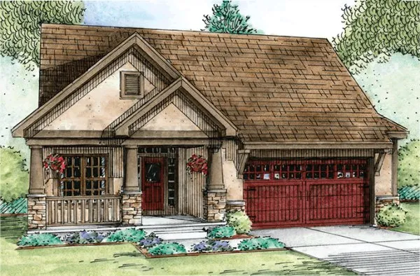 Full Rendering for House Plan #159422