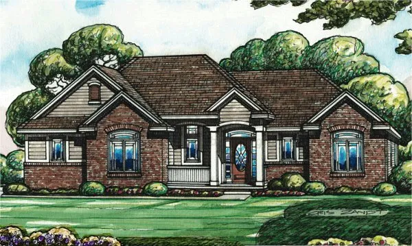 Full Rendering for House Plan #156159