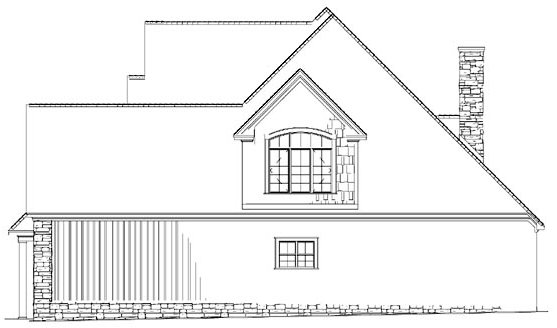 Right Elevation for House Plan #311749