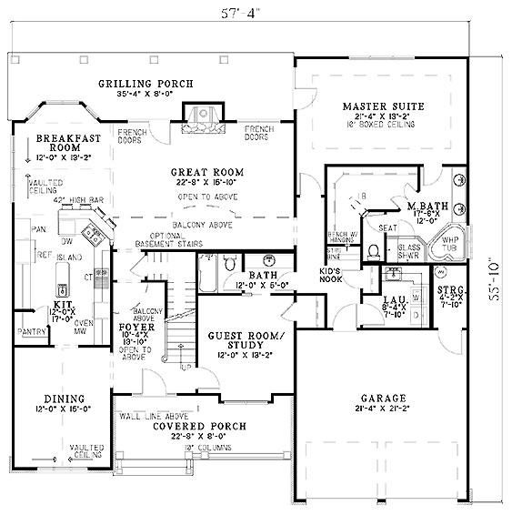 Main Floor Plan for House Plan #311749