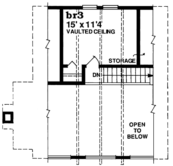 Second Floor Plan for House Plan #510422