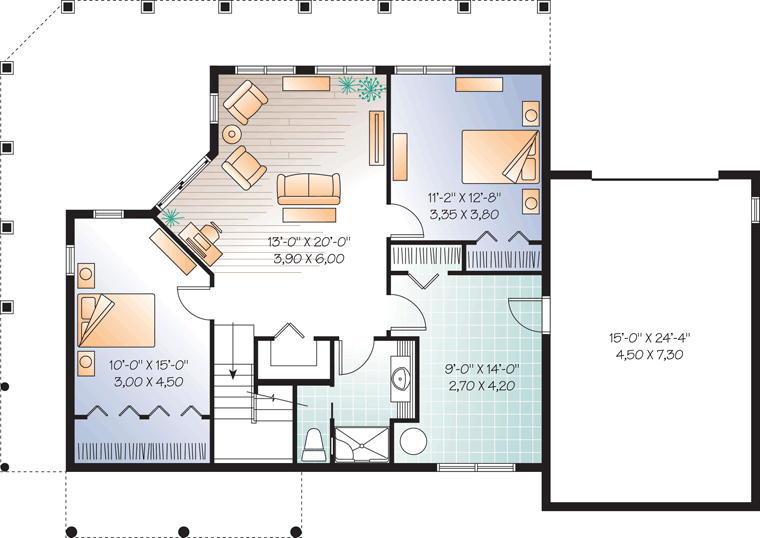Basement Plan for House Plan #140393