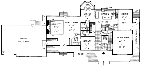 Main Floor Plan for House Plan #188670