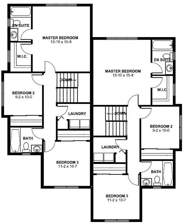 Second Floor Plan for House Plan #195030