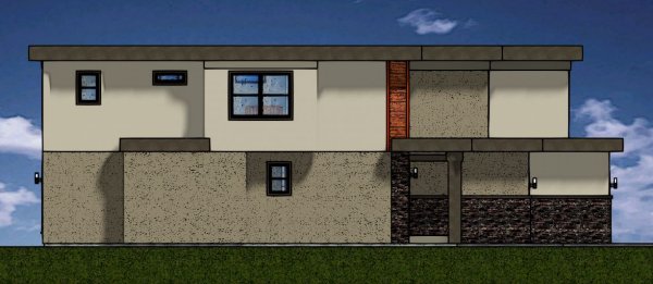 Left Elevation for House Plan #195030