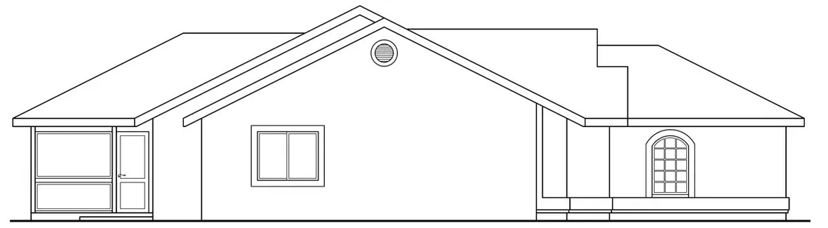 Left Elevation for House Plan #342451