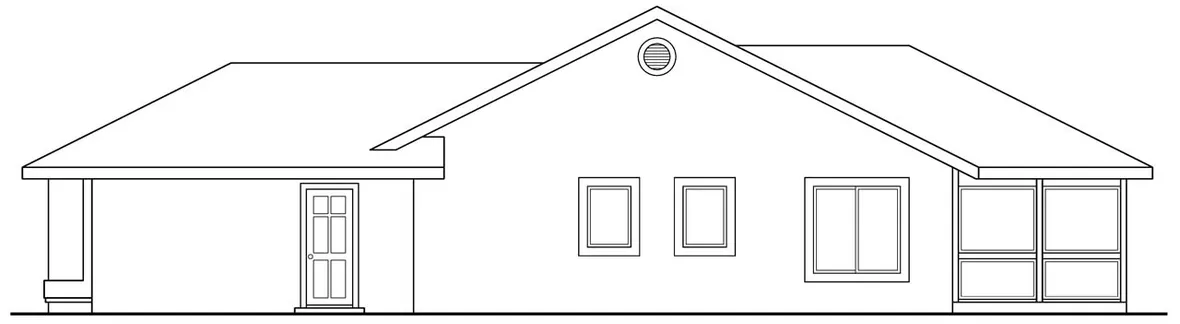 Right Elevation for House Plan #342451