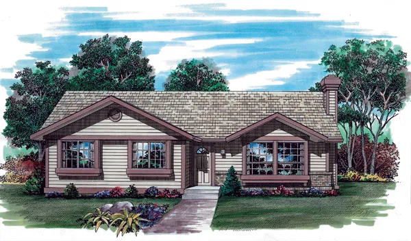 Full Rendering for House Plan #510041
