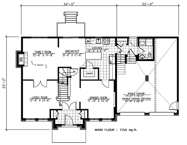 Main Floor Plan for House Plan #420885