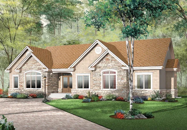 Full Rendering for House Plan #144223