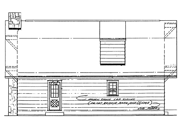 Rear Elevation for House Plan #521604