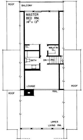 Second Floor Plan for House Plan #521541