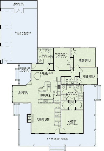 Main Floor Plan for House Plan #319731