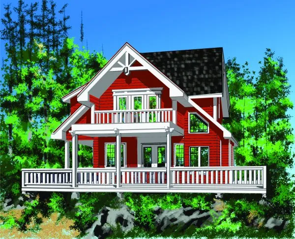 Full Rendering for House Plan #265091
