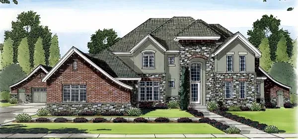 Full Rendering for House Plan #708744