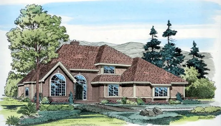 Full Rendering for House Plan #188630