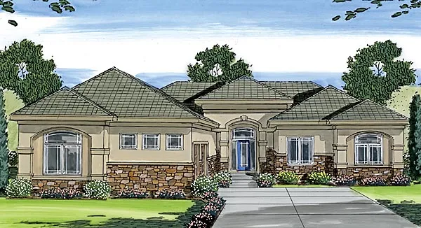 Full Rendering for House Plan #705612