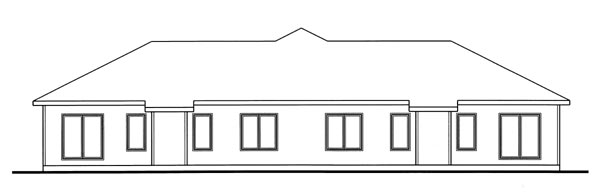 Rear Elevation for House Plan #708732