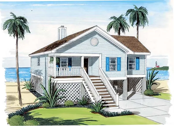 Full Rendering for House Plan #256047