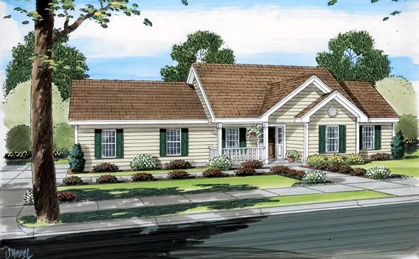 Full Rendering for House Plan #187047