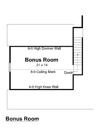 Attic Plan for House Plan #187047