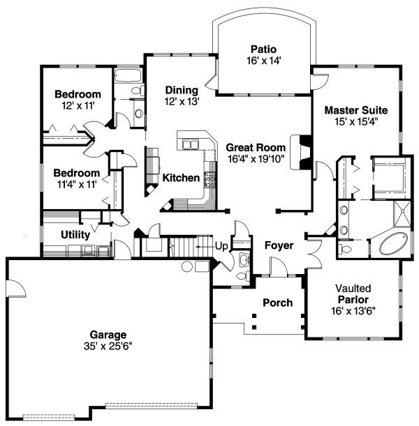 Main Floor Plan for House Plan #349503