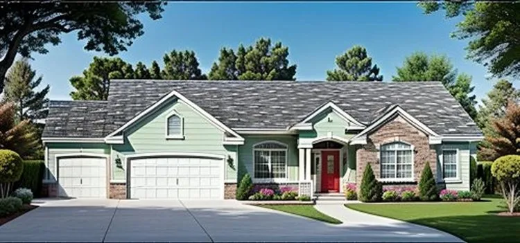 Full Rendering for House Plan #351751