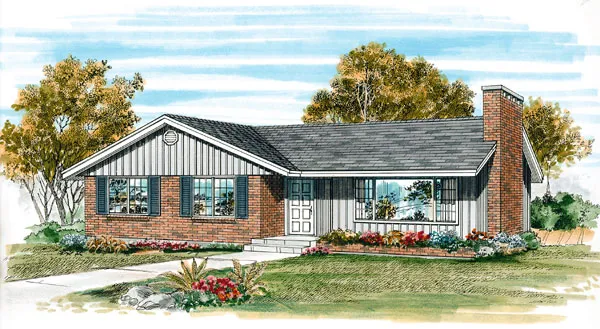 Full Rendering for House Plan #514930