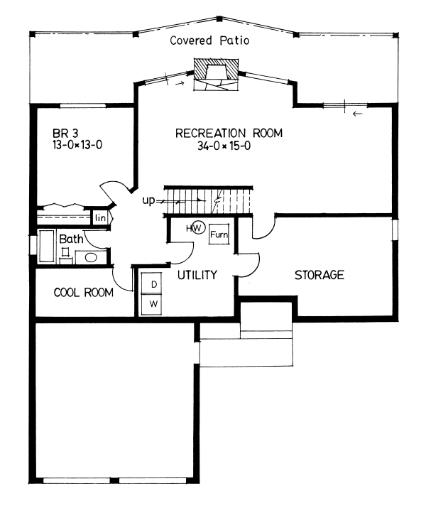 Basement Plan for House Plan #222167