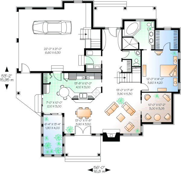 Main Floor Plan for House Plan #146862