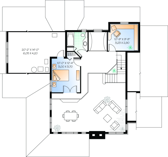 Second Floor Plan for House Plan #146862