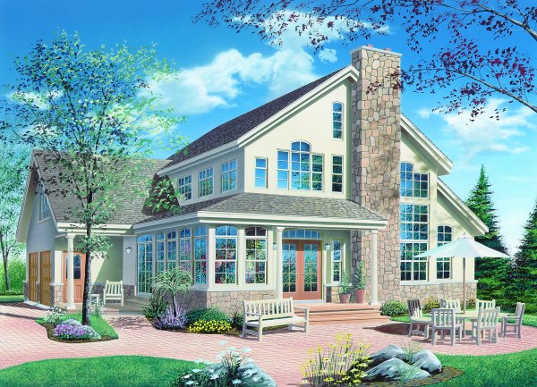 Rear Elevation for House Plan #146862