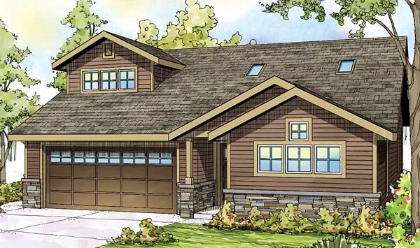Full Rendering for House Plan #341183