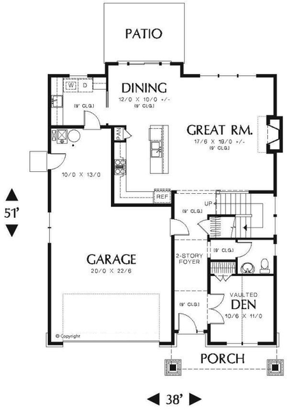 Main Floor Plan for House Plan #320322
