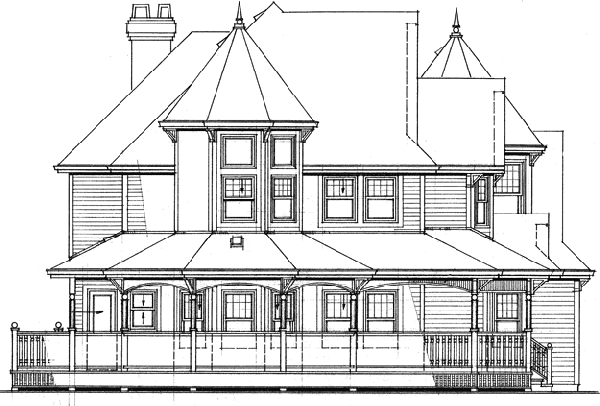 Left Elevation for House Plan #510212