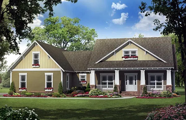 Full Rendering for House Plan #210010