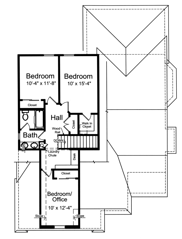 Second Floor Plan for House Plan #531010