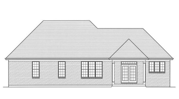 Rear Elevation for House Plan #530426