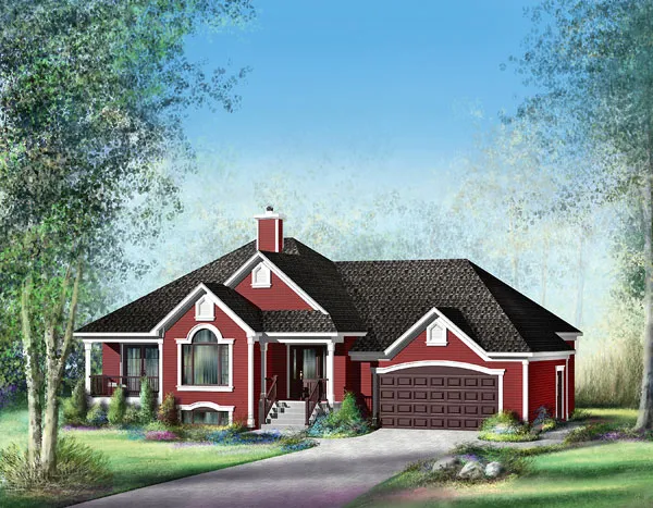 Full Rendering for House Plan #174871