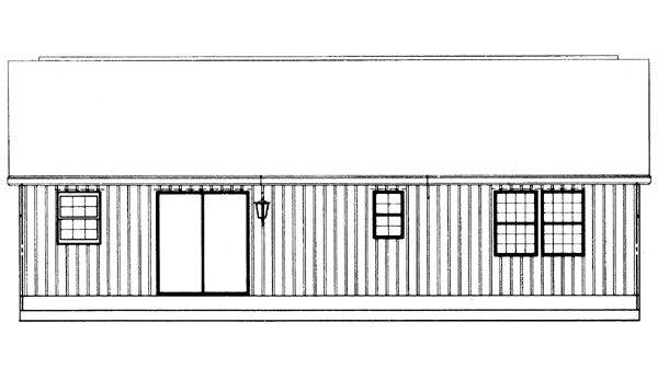 Rear Elevation for House Plan #520107
